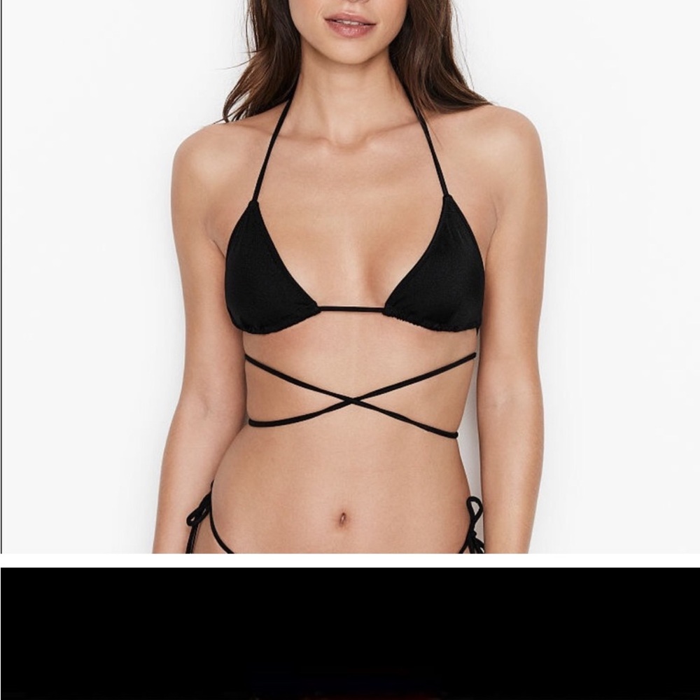 Victoria's Secret Black Wrap Triangle Bikini Top